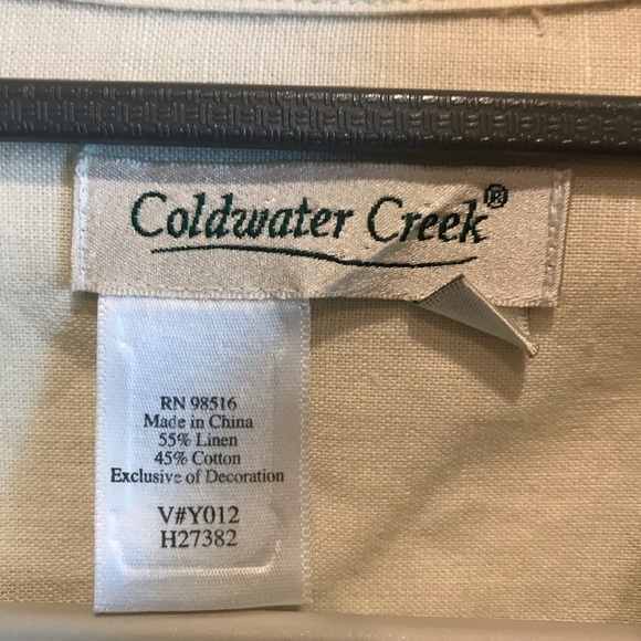 Coldwater Creek linen blend Button up Large - Picture 2 of 7